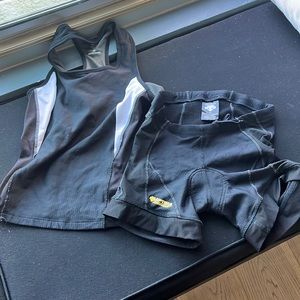 Descent Triathlon shorts and tank Size M